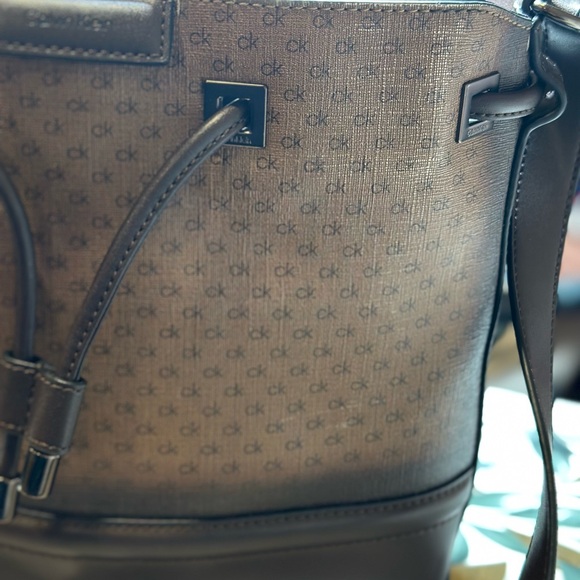 Calvin Klein Tan and Brown Bucket Bag - Picture 8 of 8